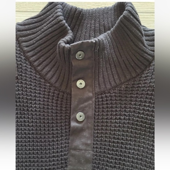 Buffalo David Bitton Commando Sweater Mens XXL Black Knit Extra Long Rocker City - Picture 4 of 11